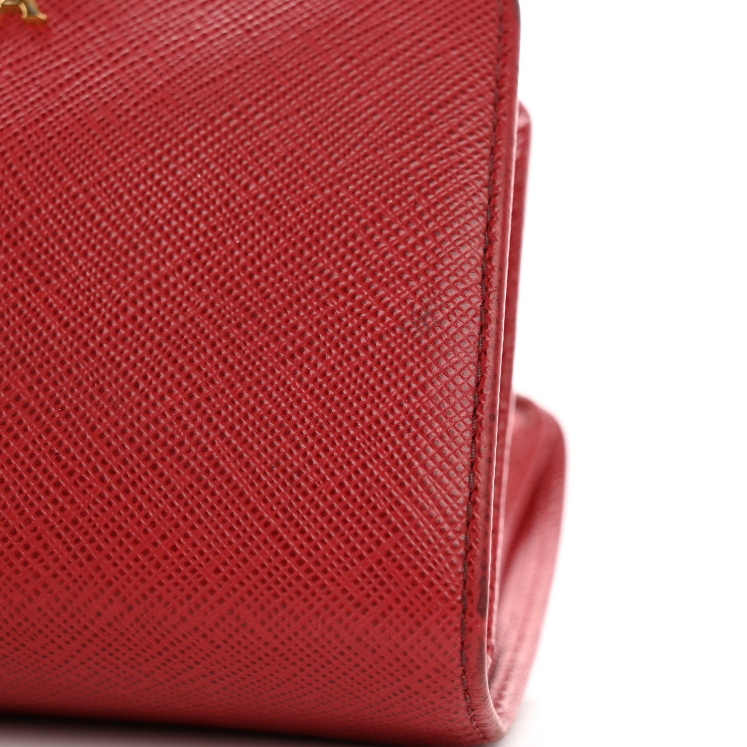 Prada Saffiano Metal Compact Wallet Fuoco 18 of 30