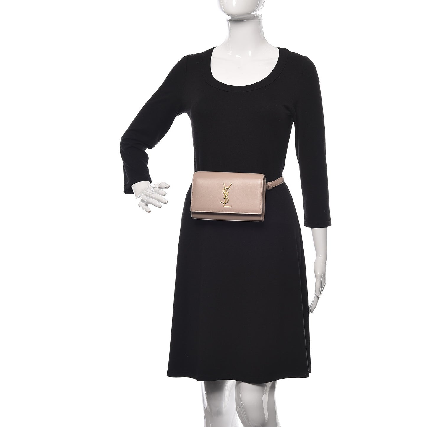 Smooth Calfskin Monogram Kate Belt Bag Natural