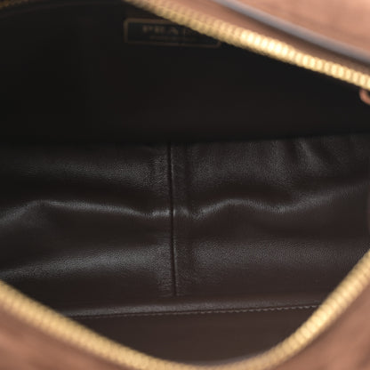 Prada Scamosciato Suede Medium Aimee Shoulder Bag Cacao 5 of 9