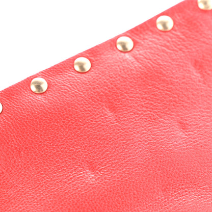 Valentino Garavani Nappa Lettering Print Medium Rockstud Spike Shoulder Bag Red Pink 13 of 13