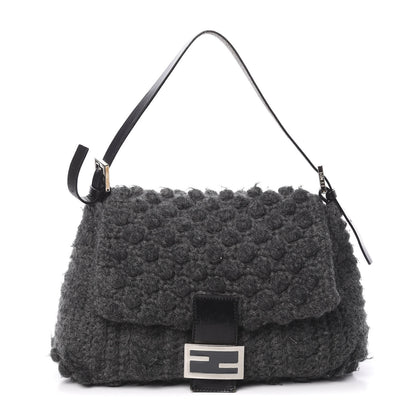 Fendi Woven Knit Baguette Grey 1 of 14