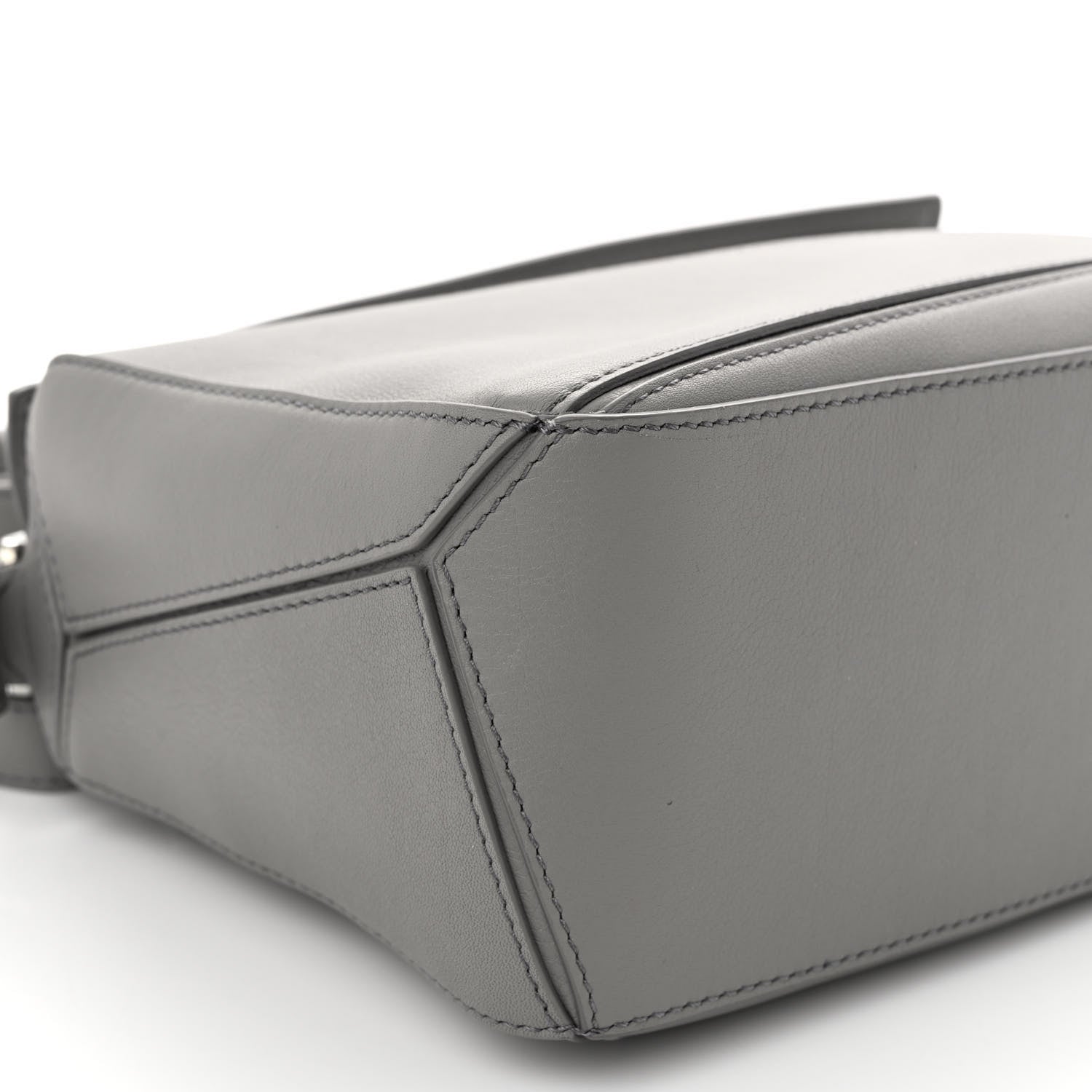 Loewe Soft Grained Calfskin Small Puzzle Bag Pearl Grey 8 of 9