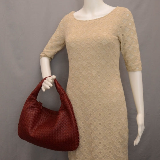 Nappa Intrecciato Medium Veneta Hobo Eclipse