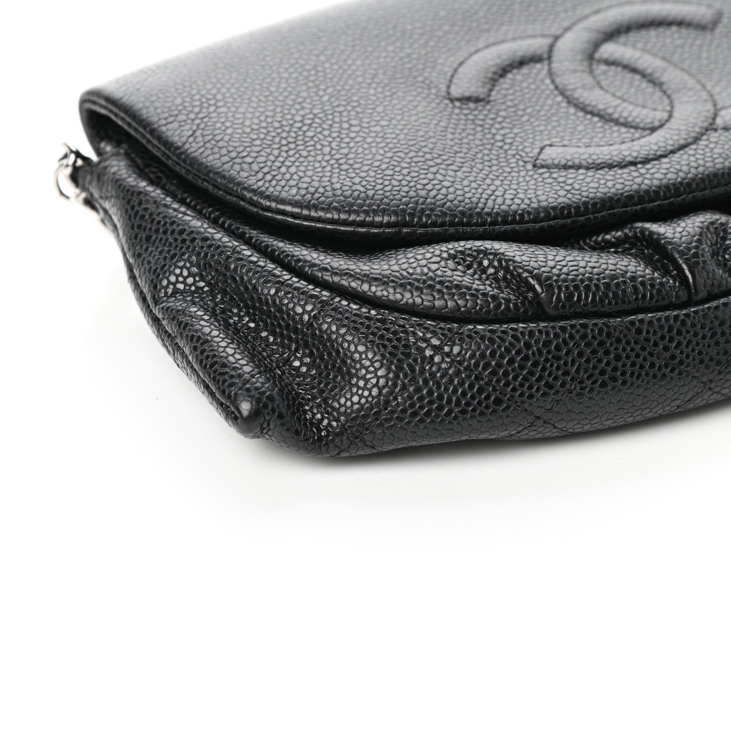 Chanel Caviar Half Moon Wallet On Chain WOC Black 10 of 11