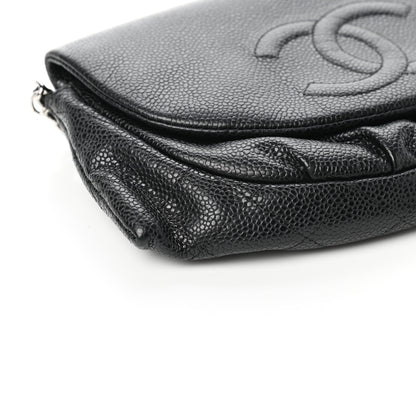 Chanel Caviar Half Moon Wallet On Chain WOC Black 10 of 11