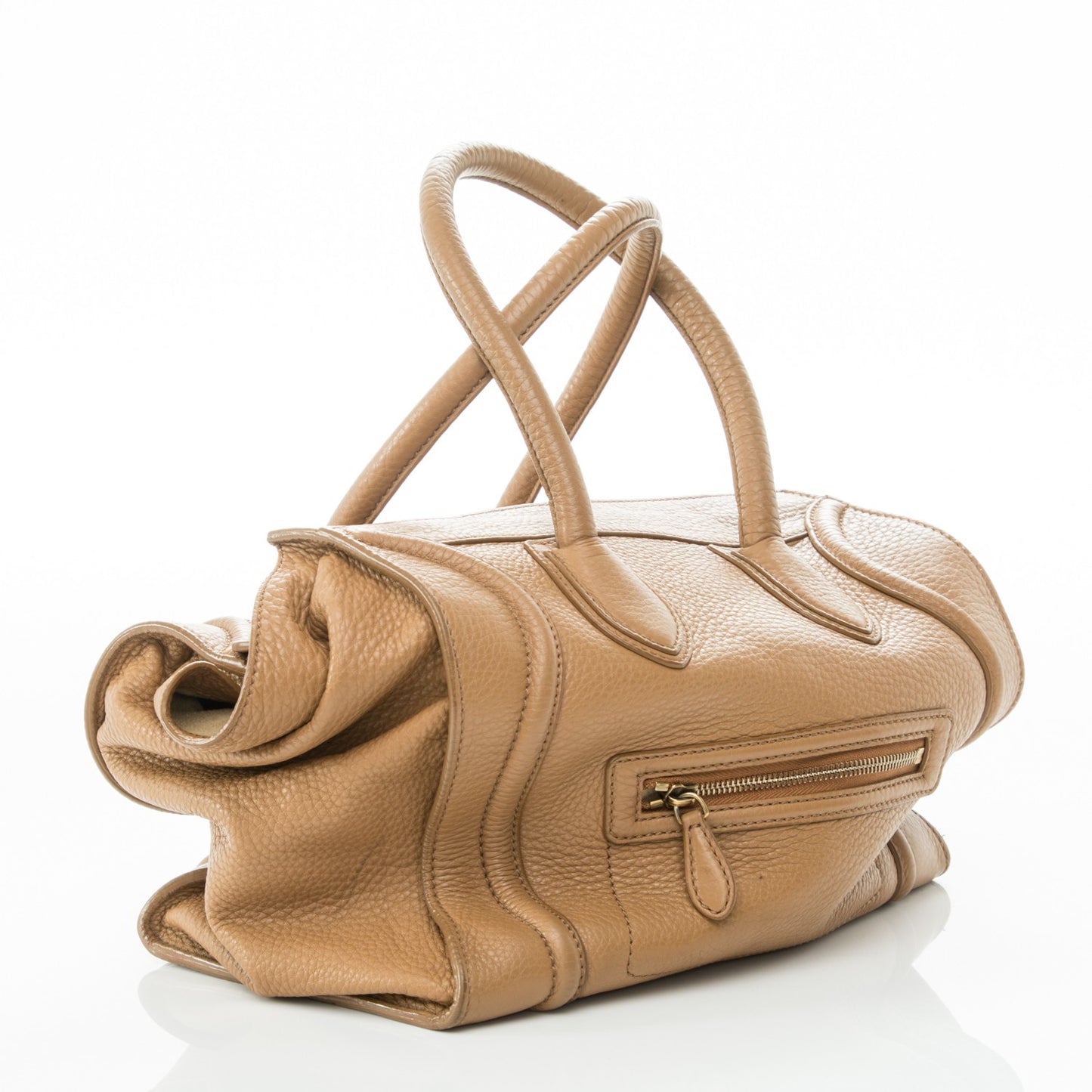Pebbled Calfskin Mini Luggage Camel