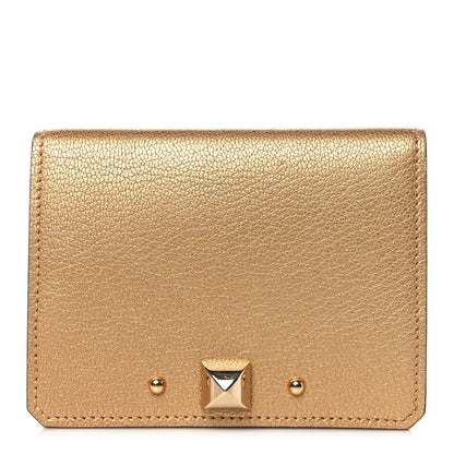 Hermes Metallic Chevre Chamkilight Medor Card Holder Dore 1 of 8