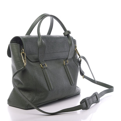 3.1 Phillip Lim 3.1 Textured Calfskin Large Pashli Satchel Jade 3 of 10