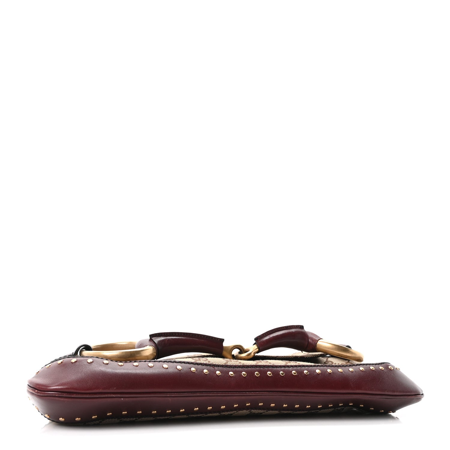Gucci Monogram Studded Horsebit Bordeaux 4 of 10
