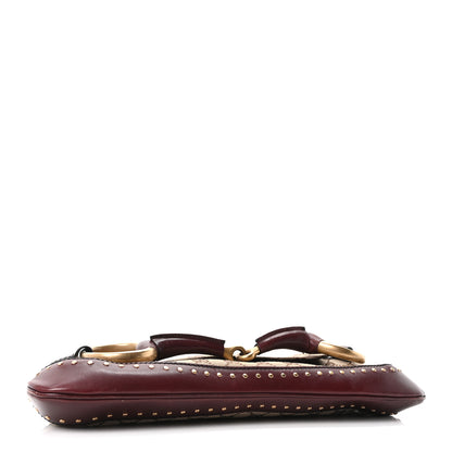 Gucci Monogram Studded Horsebit Bordeaux 4 of 10