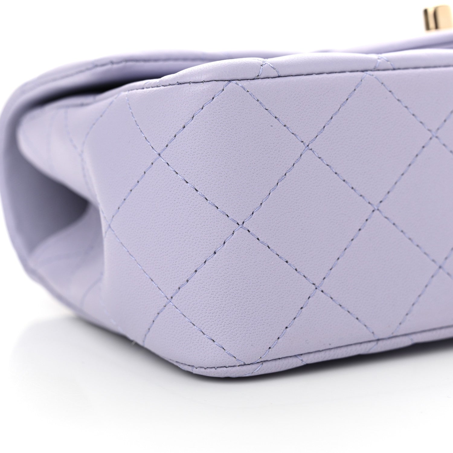 Chanel Lambskin Quilted Mini Top Handle Rectangular Flap Light Purple 9 of 11