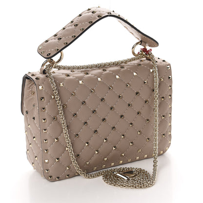 Valentino Garavani Lambskin Medium Rockstud Spike Shoulder Bag Poudre 3 of 9