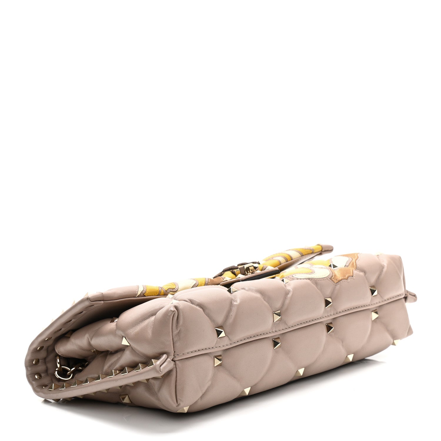 Valentino Garavani Nappa Suede Flower Embroidered Medium Candystud Crossbody Poudre Multicolor 3 of 14