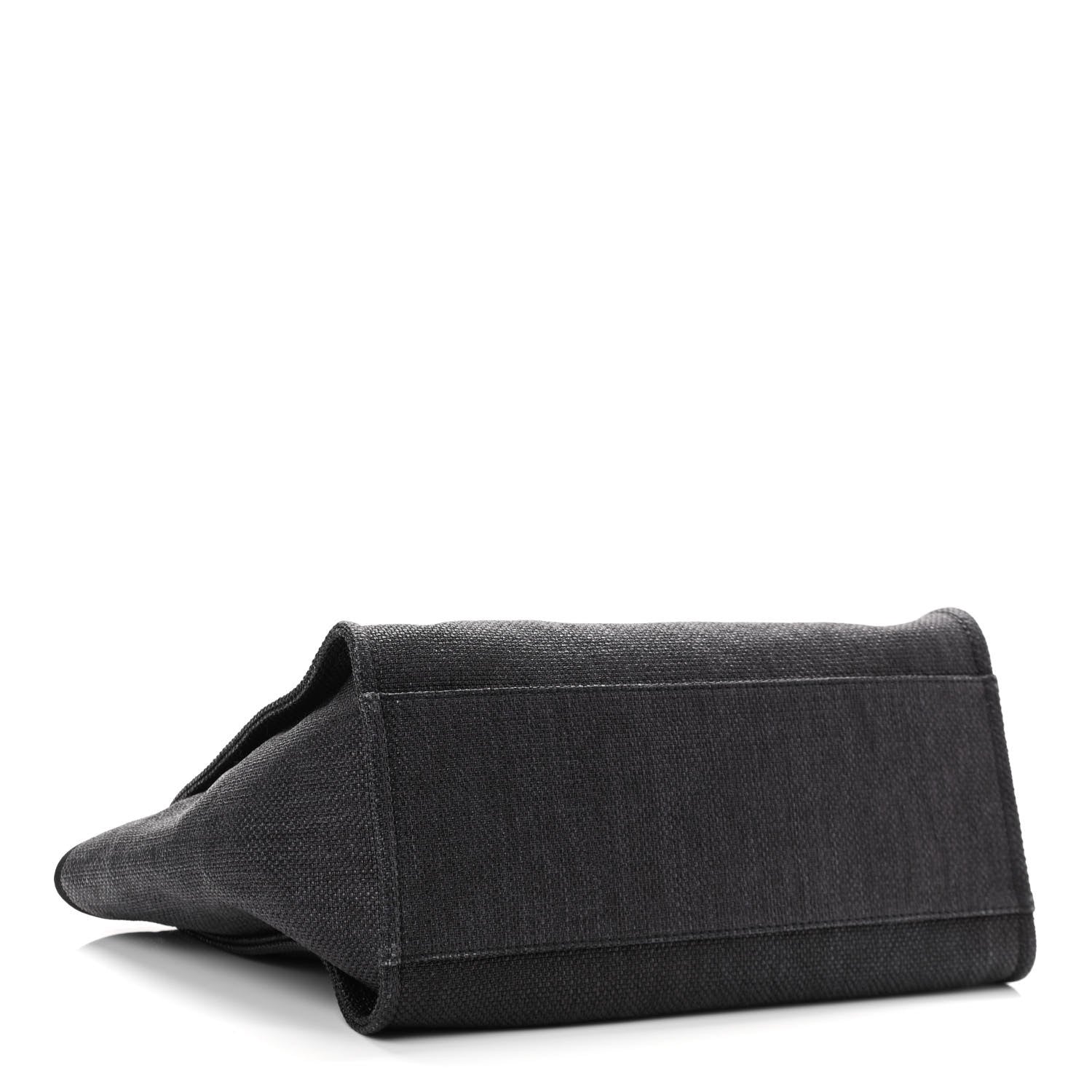 Chanel Woven Straw Raffia Large Deauville Tote Black 3 of 9