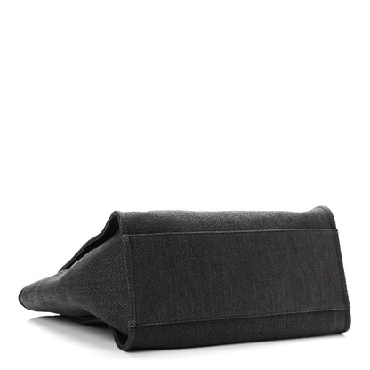 Chanel Woven Straw Raffia Large Deauville Tote Black 3 of 9