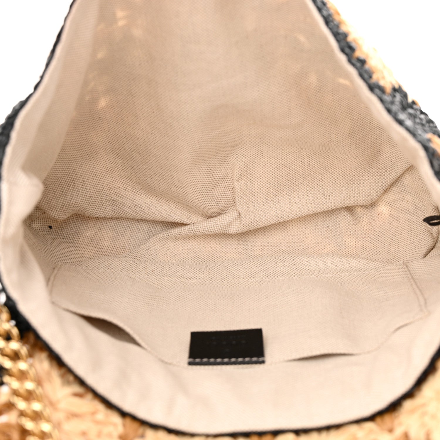 Gucci Raffia Azalea Calfskin Crochet Flower Small GG Marmont Shoulder Bag Natural Ecru Black 5 of 13