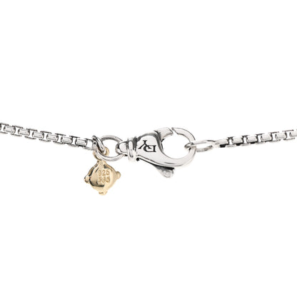 David Yurman Sterling Silver 14K Yellow Gold Rock Crystal Enhancer Pendant Necklace 4 of 4
