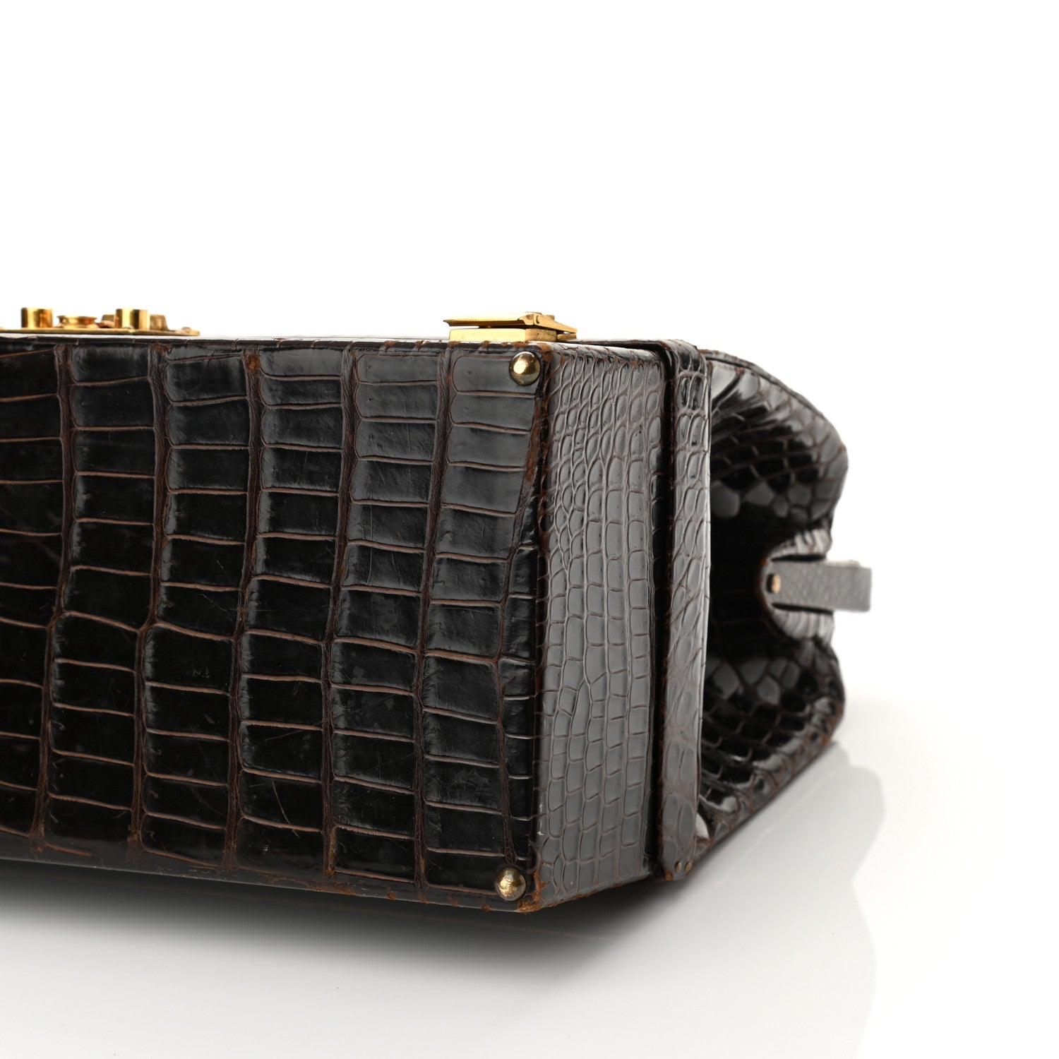 Hermes Shiny Crocodile Sac Mallette 10 of 11