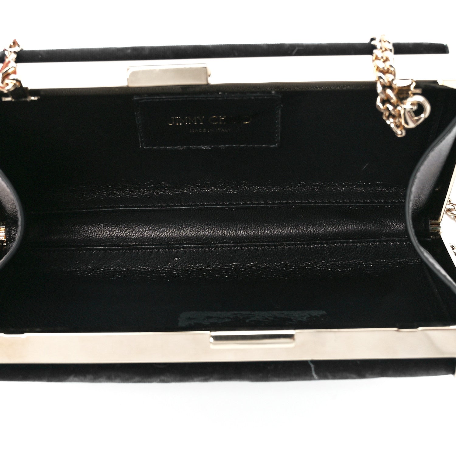 Jimmy Choo Crushed Velvet Metal Box Clutch Dark Blue 5 of 11