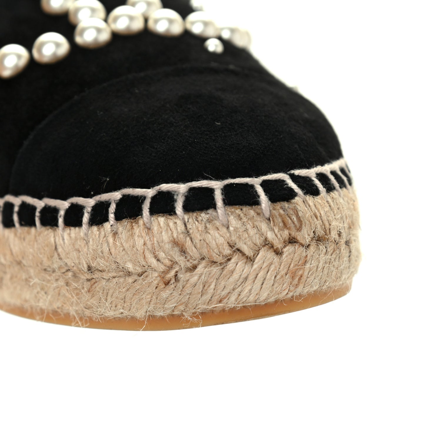 Suede Pearl CC Espadrilles 37 Black