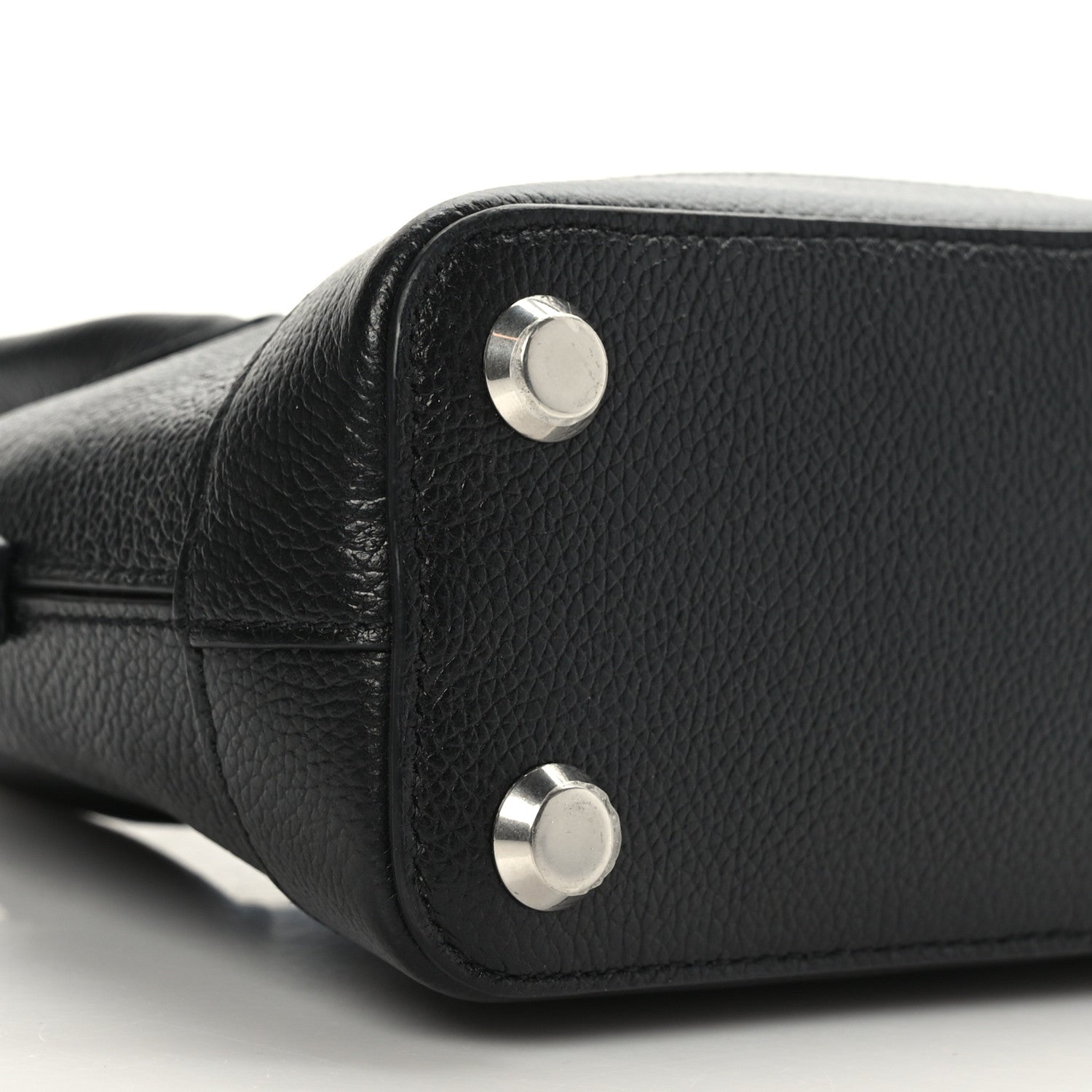 Balenciaga Grained Calfskin City Logo XXS Ville Top Handle Bag Black White 8 of 9