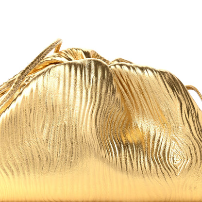 Bottega Veneta Metallic Bark Calfskin The Mini Pouch Gold 10 of 10