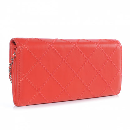 Chanel Calfskin Ultimate Stitch Clutch Flap Red 3 of 9