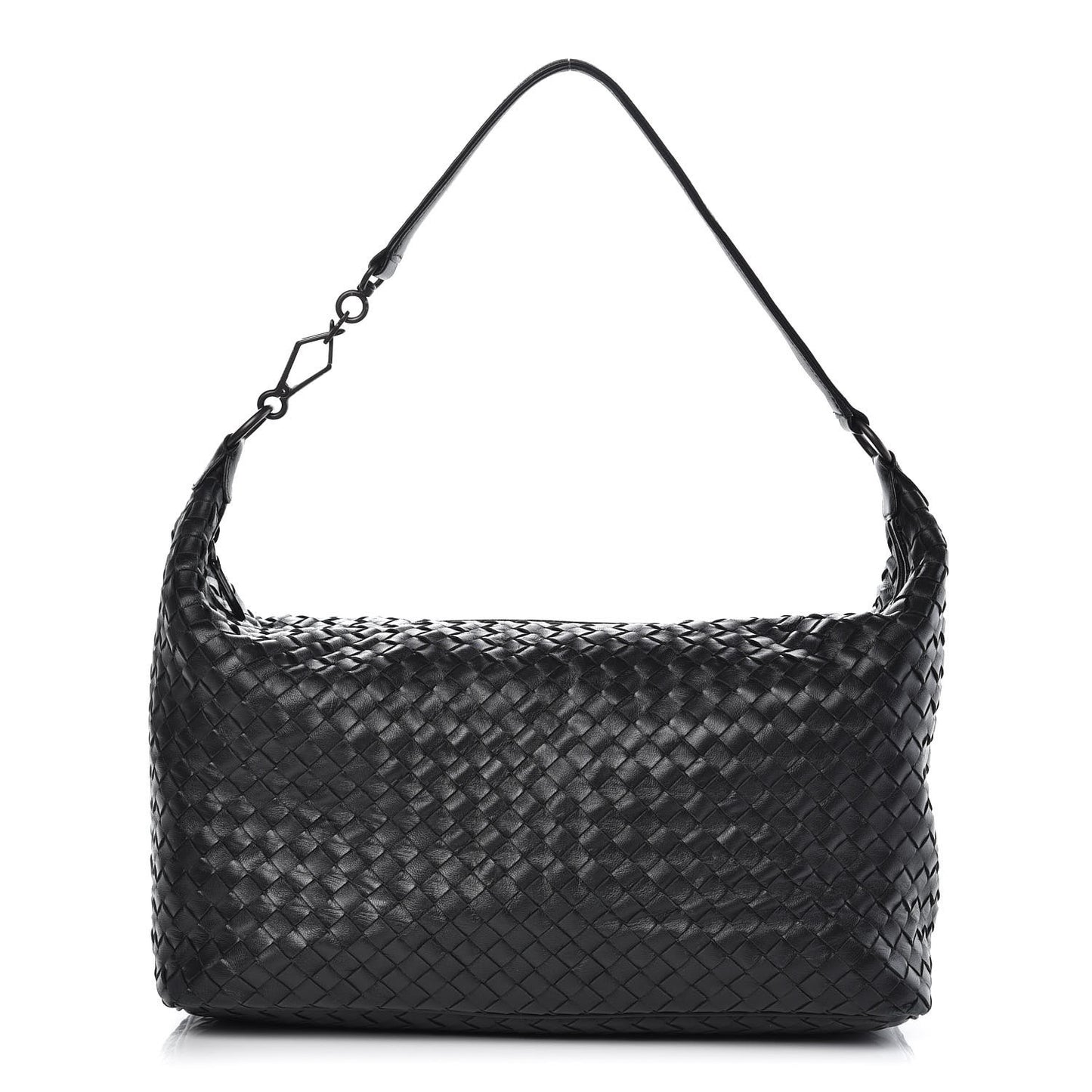 Nappa Intrecciato Shoulder Bag Black