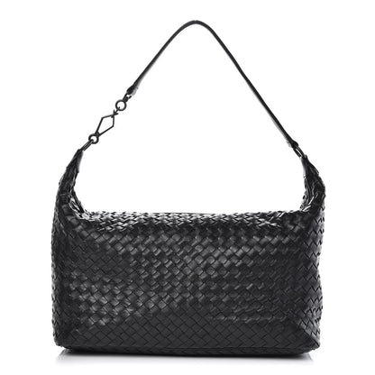 Bottega Veneta Nappa Intrecciato Shoulder Bag Black 1 of 17