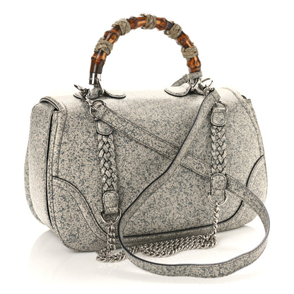 Gucci Calfskin Large New Bamboo Top Handle Bag Light Grey 3 of 10