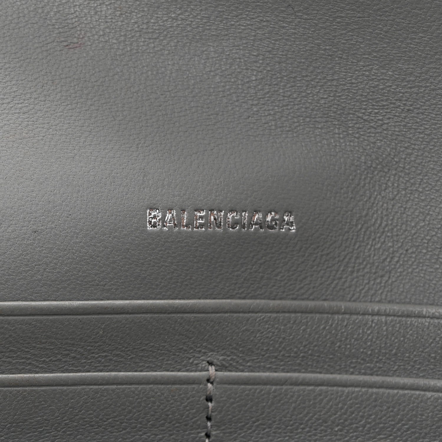 Balenciaga Metallic Calfskin Quilted Crush Wallet On Chain Silver 6 of 13