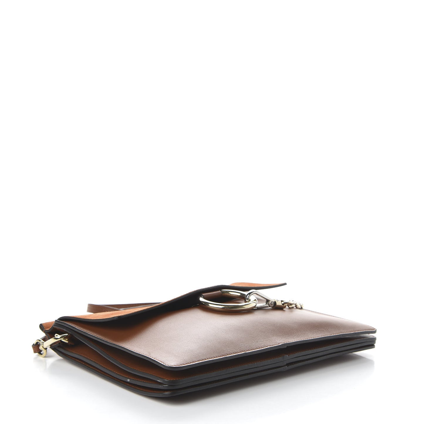 Suede Calfskin Medium Faye Shoulder Bag Tobacco
