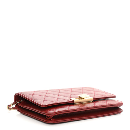Chanel Caviar Quilted Golden Class Wallet On Chain WOC Red 4 of 12