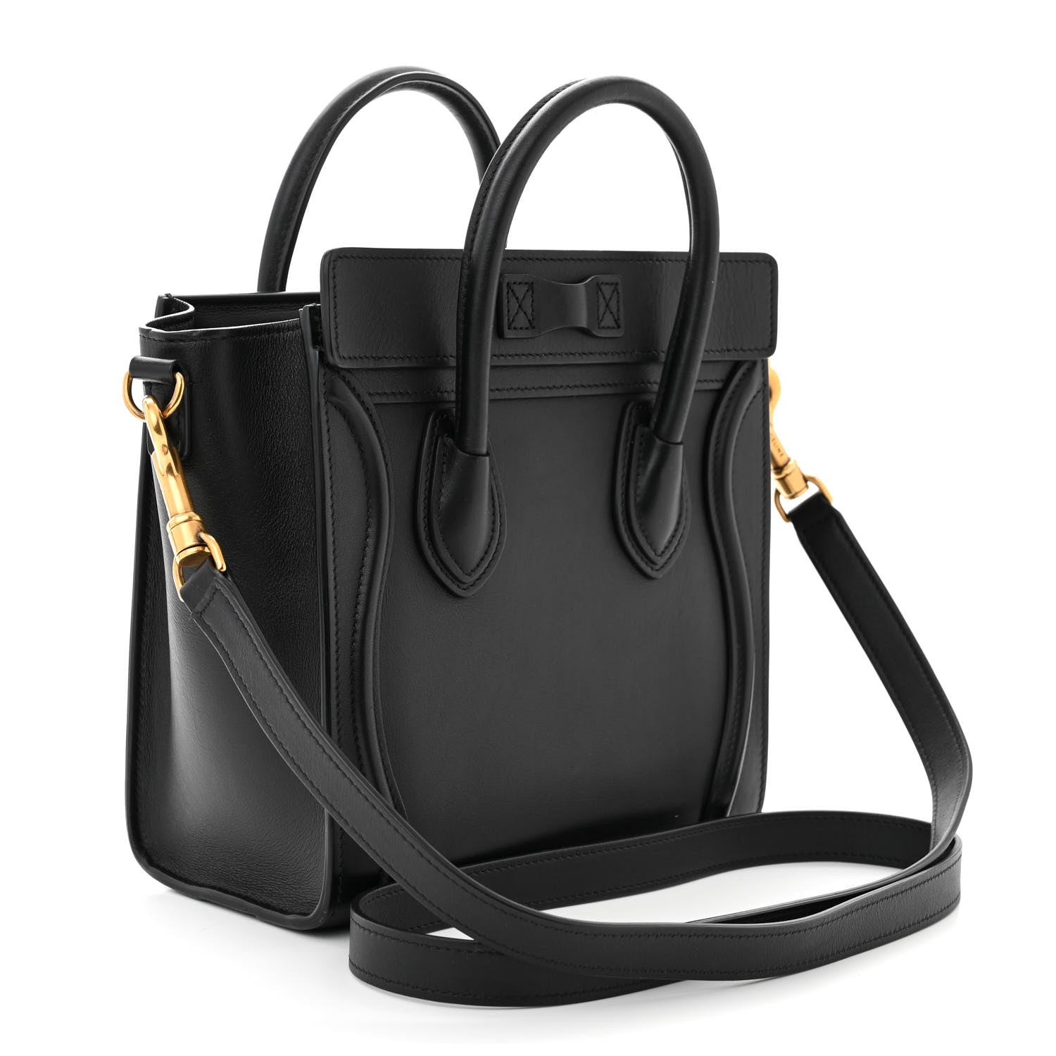 Celine Smooth Calfskin Nano Luggage Black 3 of 11