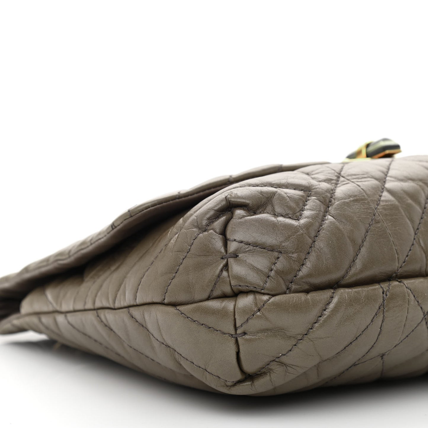 Calfskin Quilted Medium Happy Shoulder Bag Brown