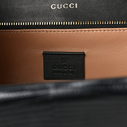 Gucci Azalea Calfskin Small Sylvie 1969 Flap Messenger Bag Black 6 of 13