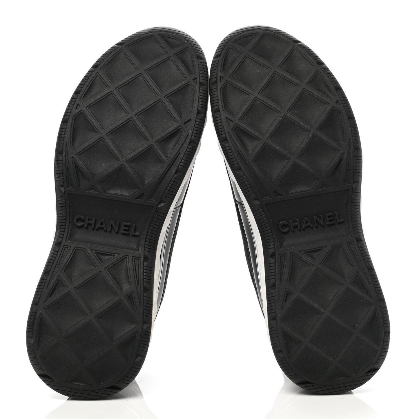 Velvet Calfskin Mixed Fibers CC Sneakers 36 Black