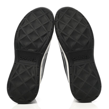 Chanel Velvet Calfskin Mixed Fibers CC Sneakers 36 Black 5 of 9