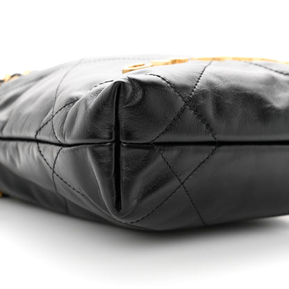 Chanel Shiny Calfskin Quilted Mini Chanel 22 Black 9 of 11