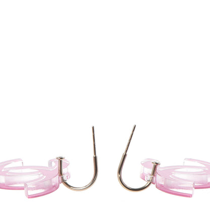 Chanel Lucite CC Drop Earrings Pink 4 of 5