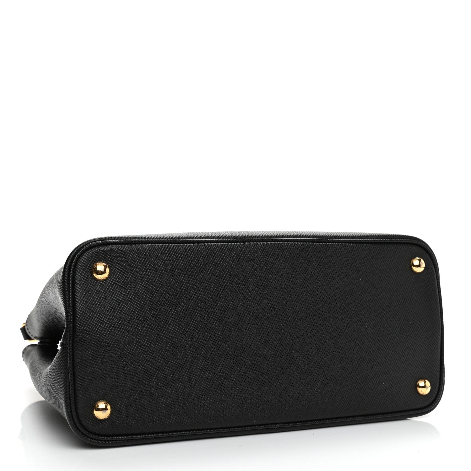 Prada Saffiano Cuir Medium Double Bag Black Fuoco 4 of 7