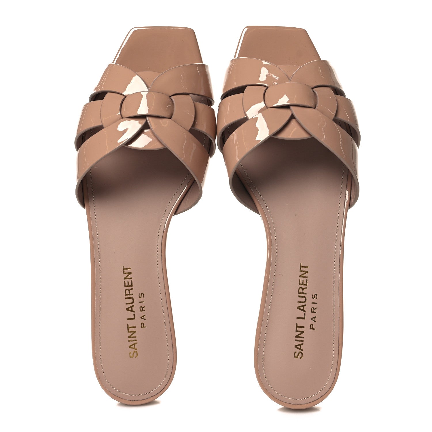 Saint Laurent Patent Tribute 05 Slide Sandals 35 Nude 2 of 11