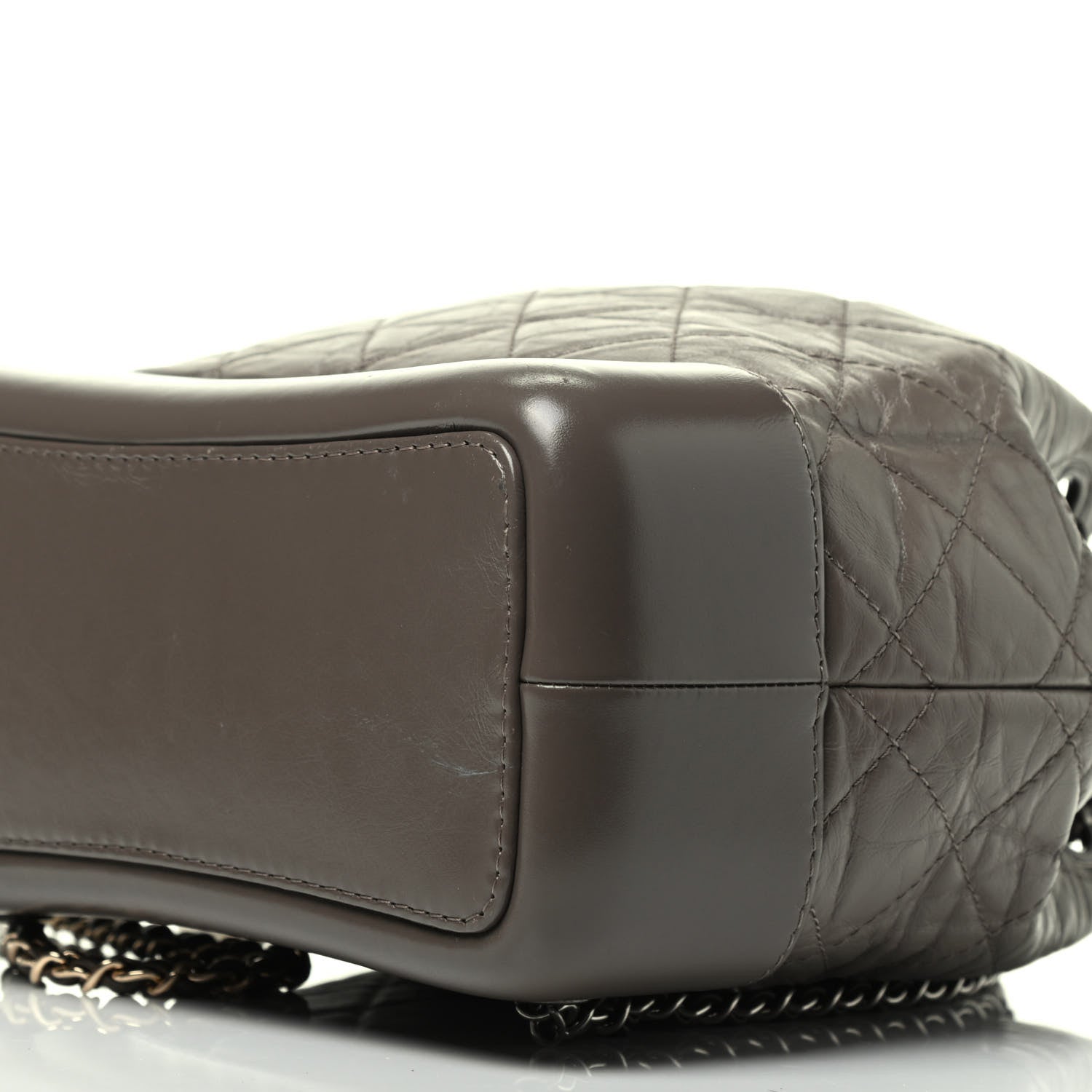 Chanel Aged Calfskin Quilted Small Gabrielle Backpack Grey 8 of 8
