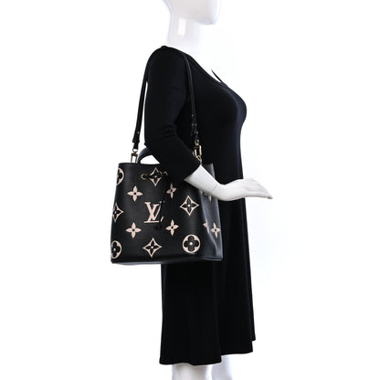Louis Vuitton Empreinte Monogram Giant Neonoe MM Black Beige 2 of 8