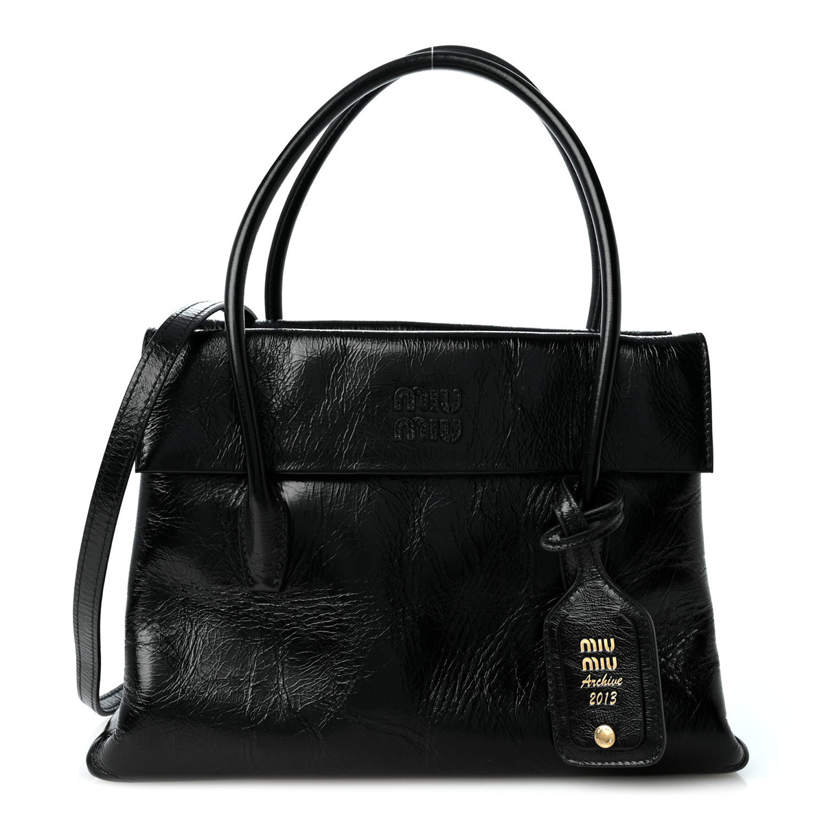 Nappa Solitaire Bag Black