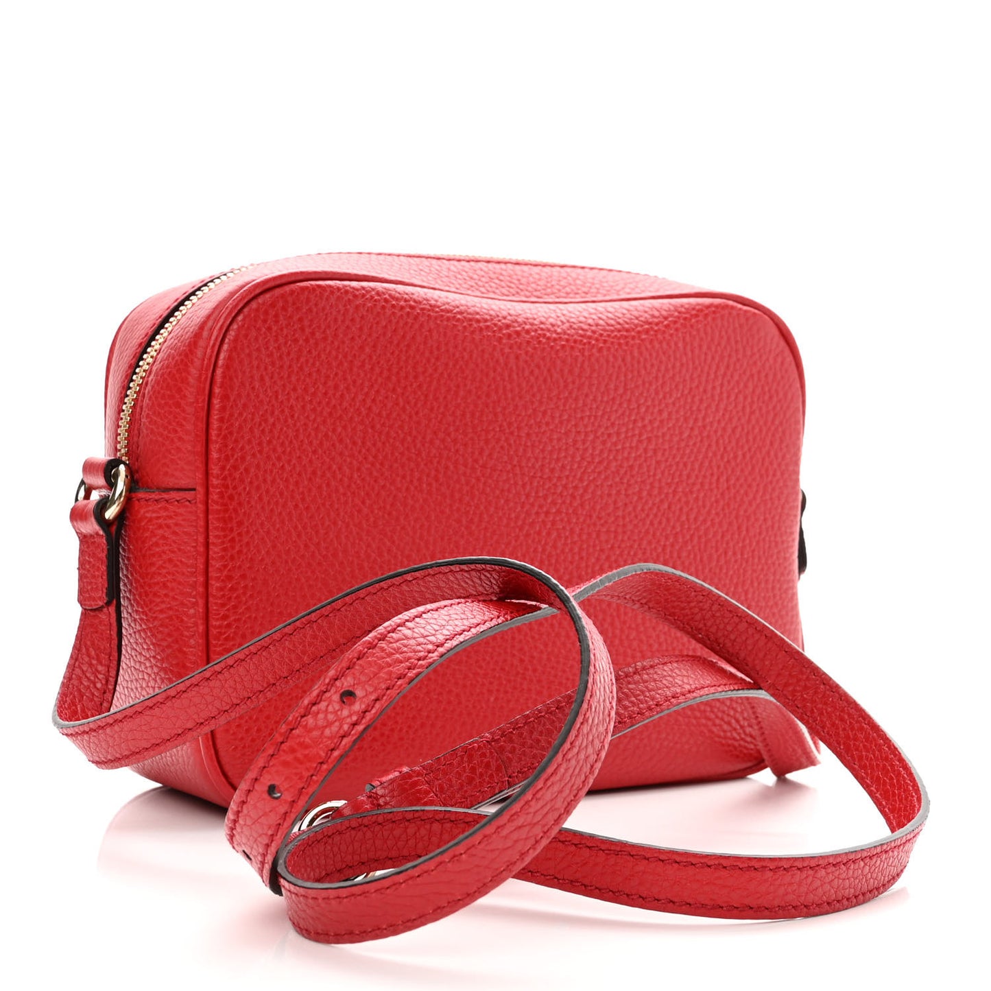 Pebbled Calfskin Small Soho Disco Bag Tabasco Red