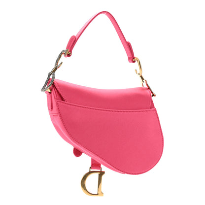 Christian Dior Satin Crystal Mini Saddle Bag Light Shock 3 of 9