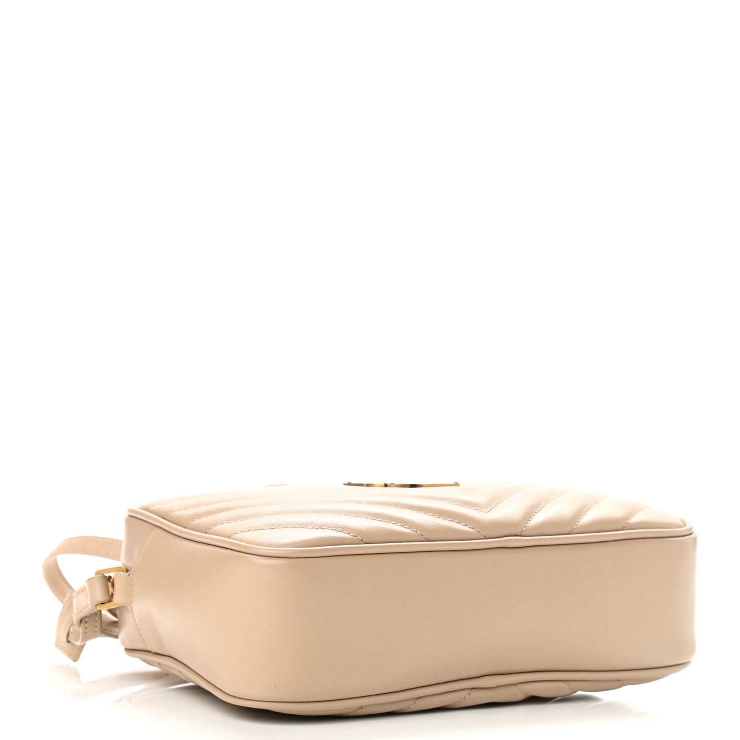 Saint Laurent Calfskin Matelasse Monogram Lou Camera Bag Dark Beige 3 of 10