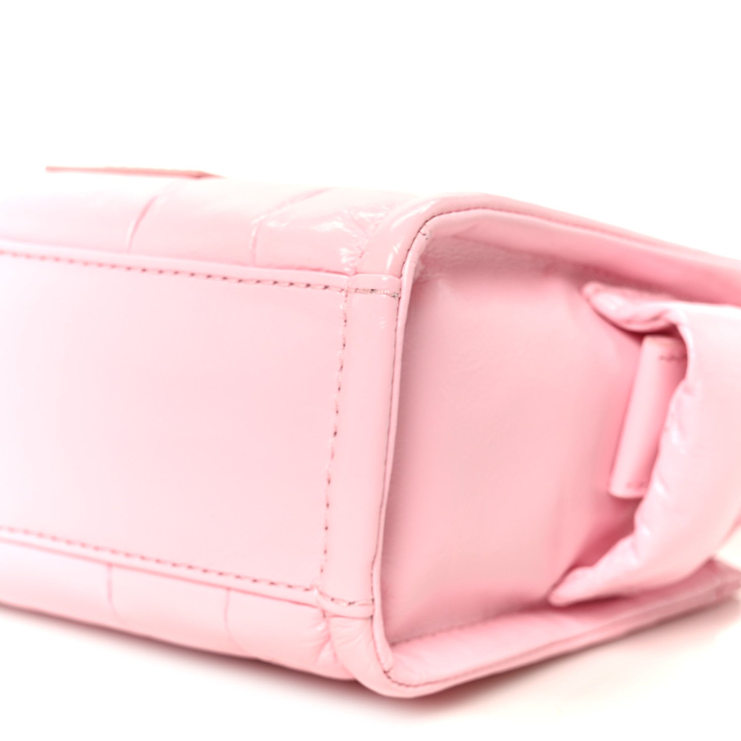 Marc Jacobs Shiny Crinkled Calfskin Mini The Tote Bag Pink 10 of 10