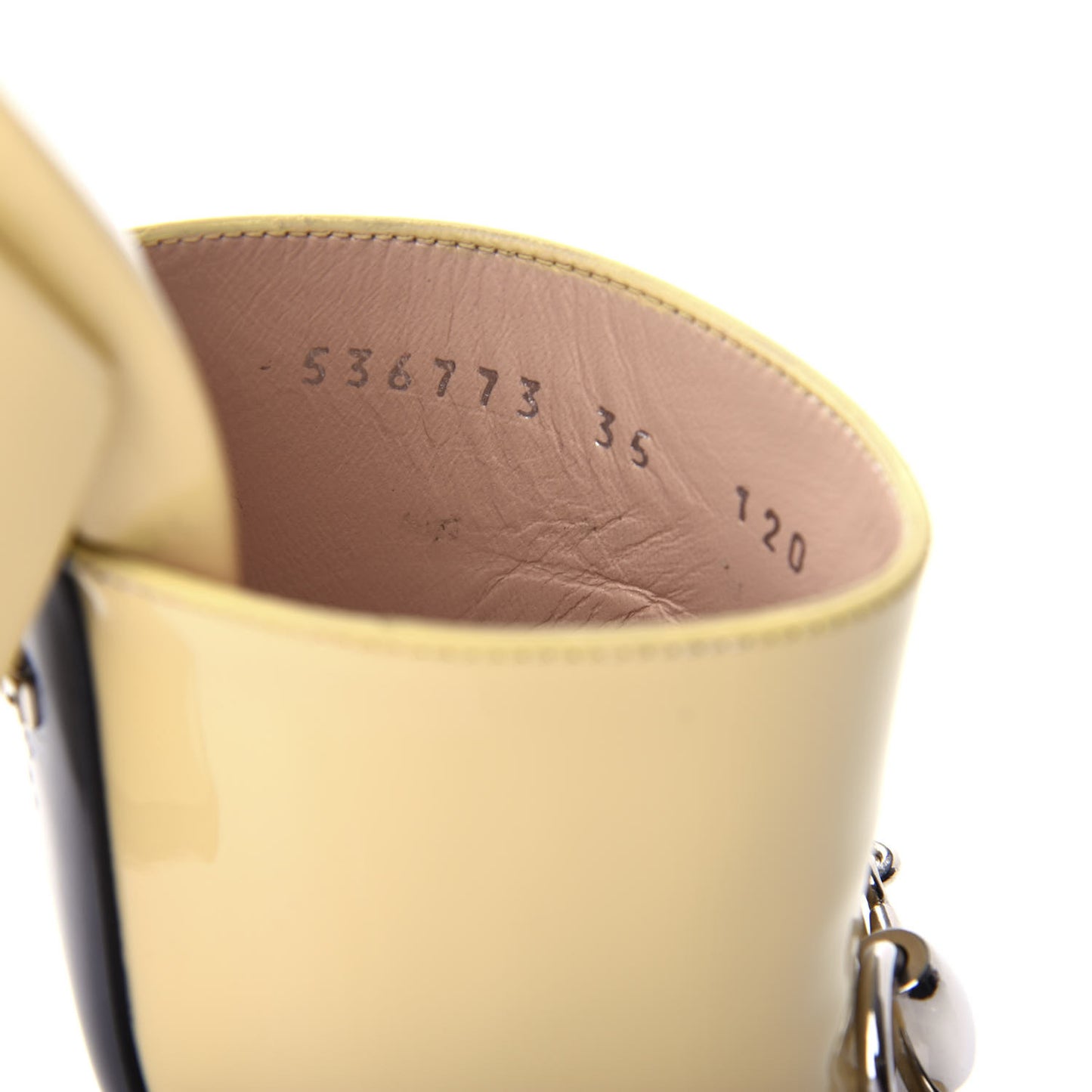 Patent Lexi Horsebit High-Heel Slide Sandals 35 Burro